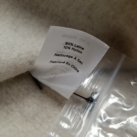 🆕Talbots | Double-Faced Wool Blend Blazer Jacket Heathered Cream Color Size 12 - Picture 7 of 10